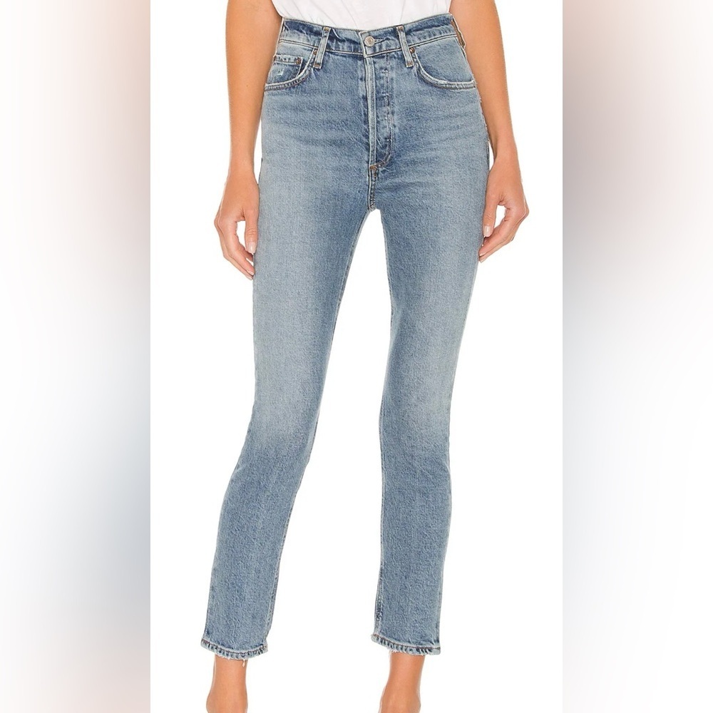 AGOLDE Nico High Rise Slim in Chronicle Size 32